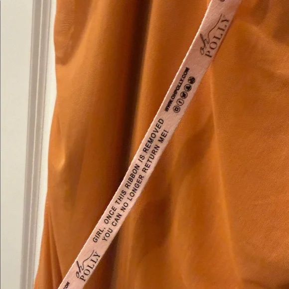 Oh Polly | Lasting Lover Asymmetrical Cowl Neck Mini Dress in Caramel - BNWT - Picture 6 of 9